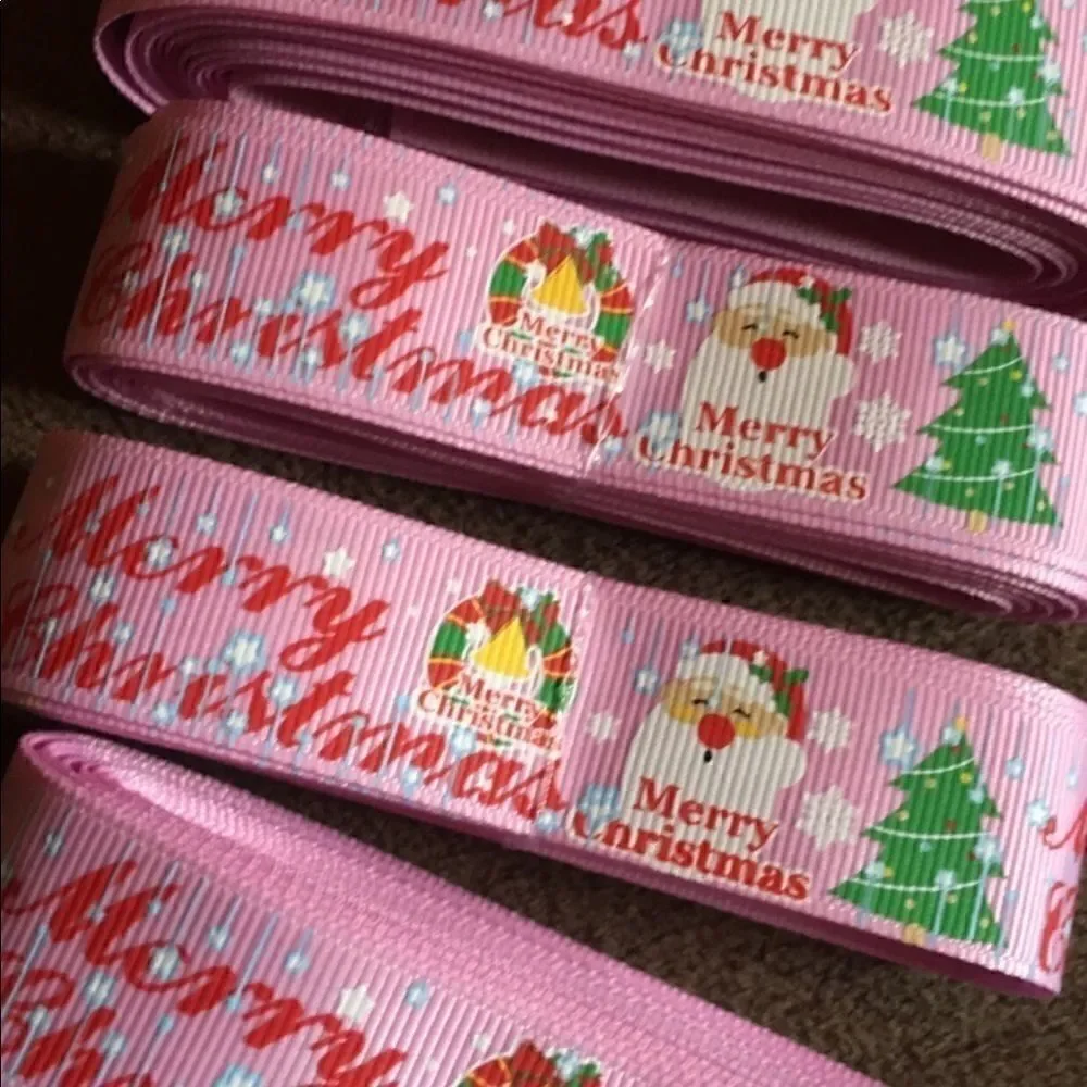 7/8'' grosgrain Ribbon NEW 5 yards Merry Christmas